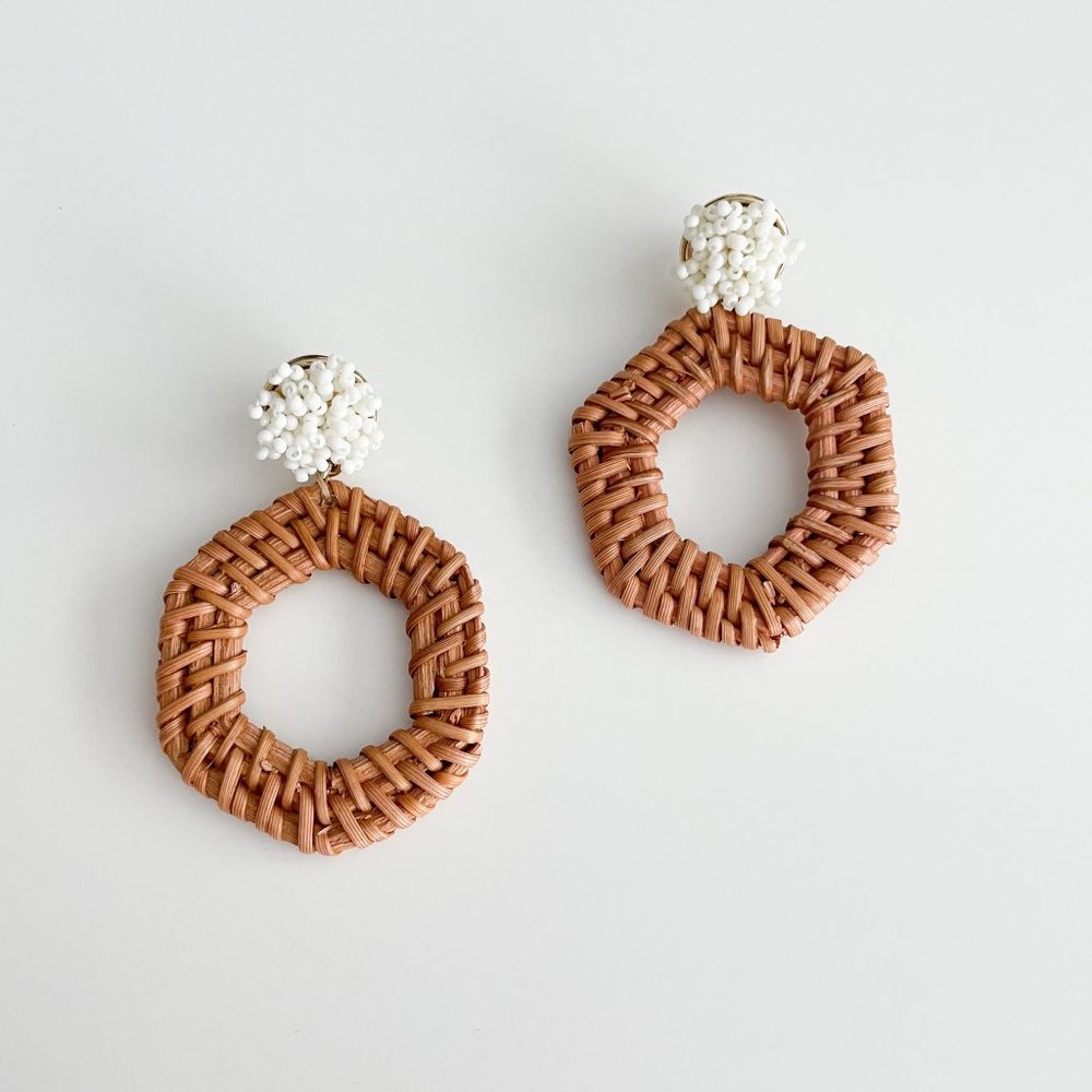 J. Crew Factory Rattan Bead Earrings